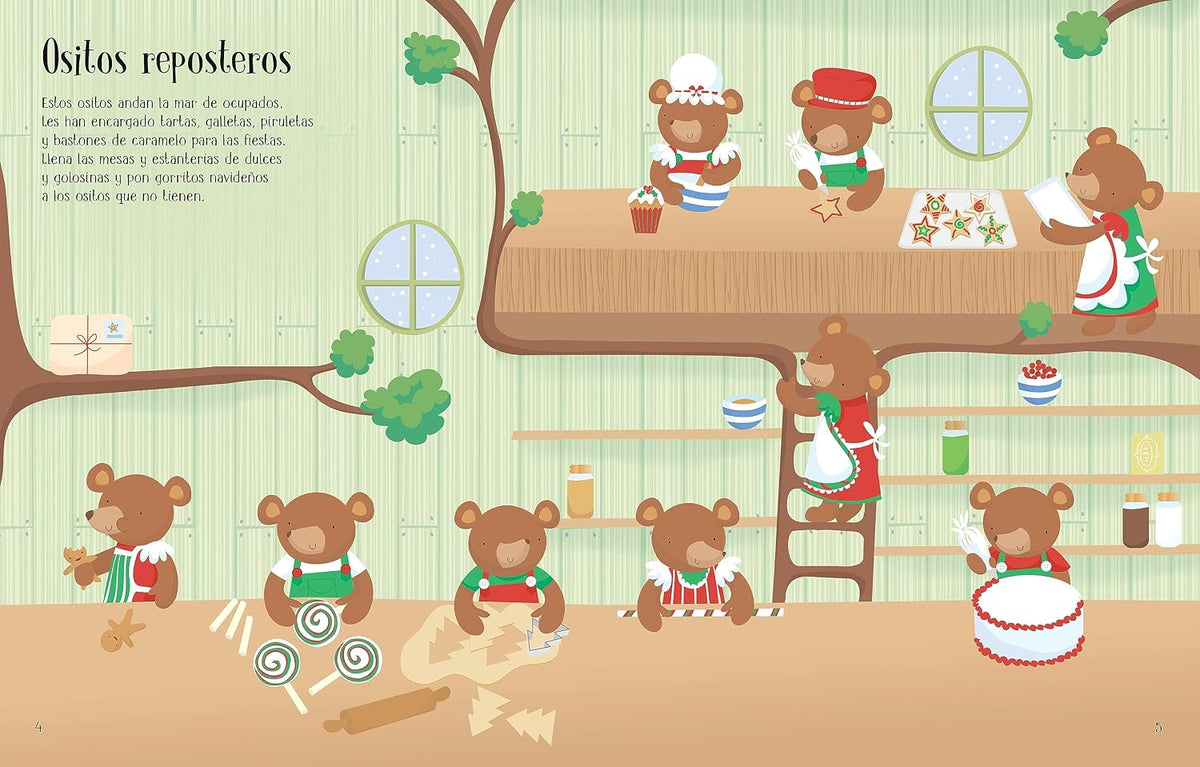 ¡Ya casi es Navidad! | Spanish Christmas Sticker Activity Book – Usborne