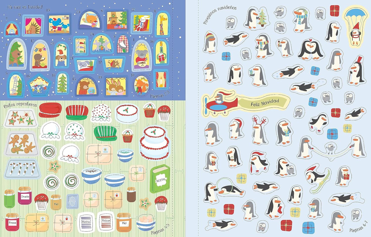 ¡Ya casi es Navidad! | Spanish Christmas Sticker Activity Book – Usborne