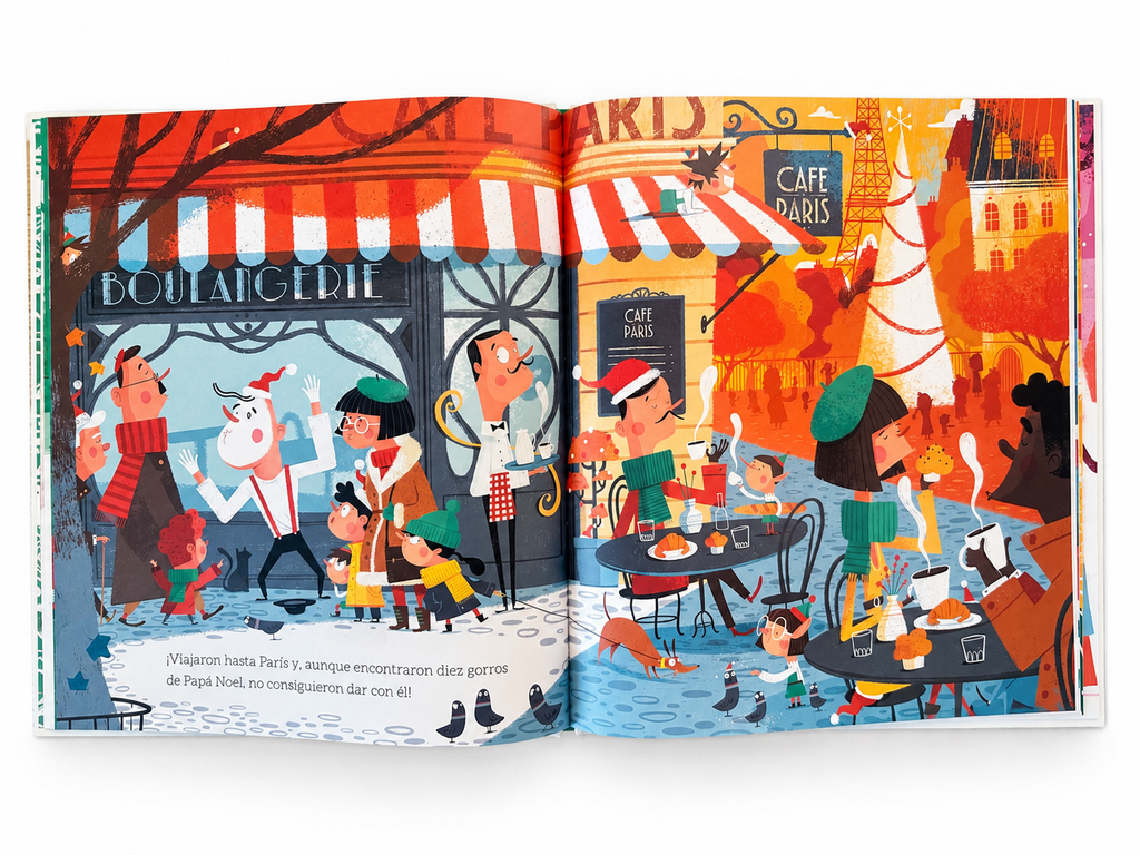 A la caza de Papá Noel | Spanish Christmas Search & Find Book