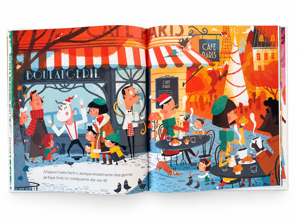 A la caza de Papá Noel | Spanish Christmas Search & Find Book
