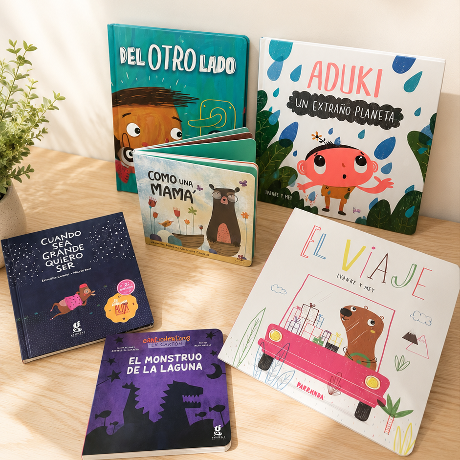 Picture books for kids in different sizes and shapes